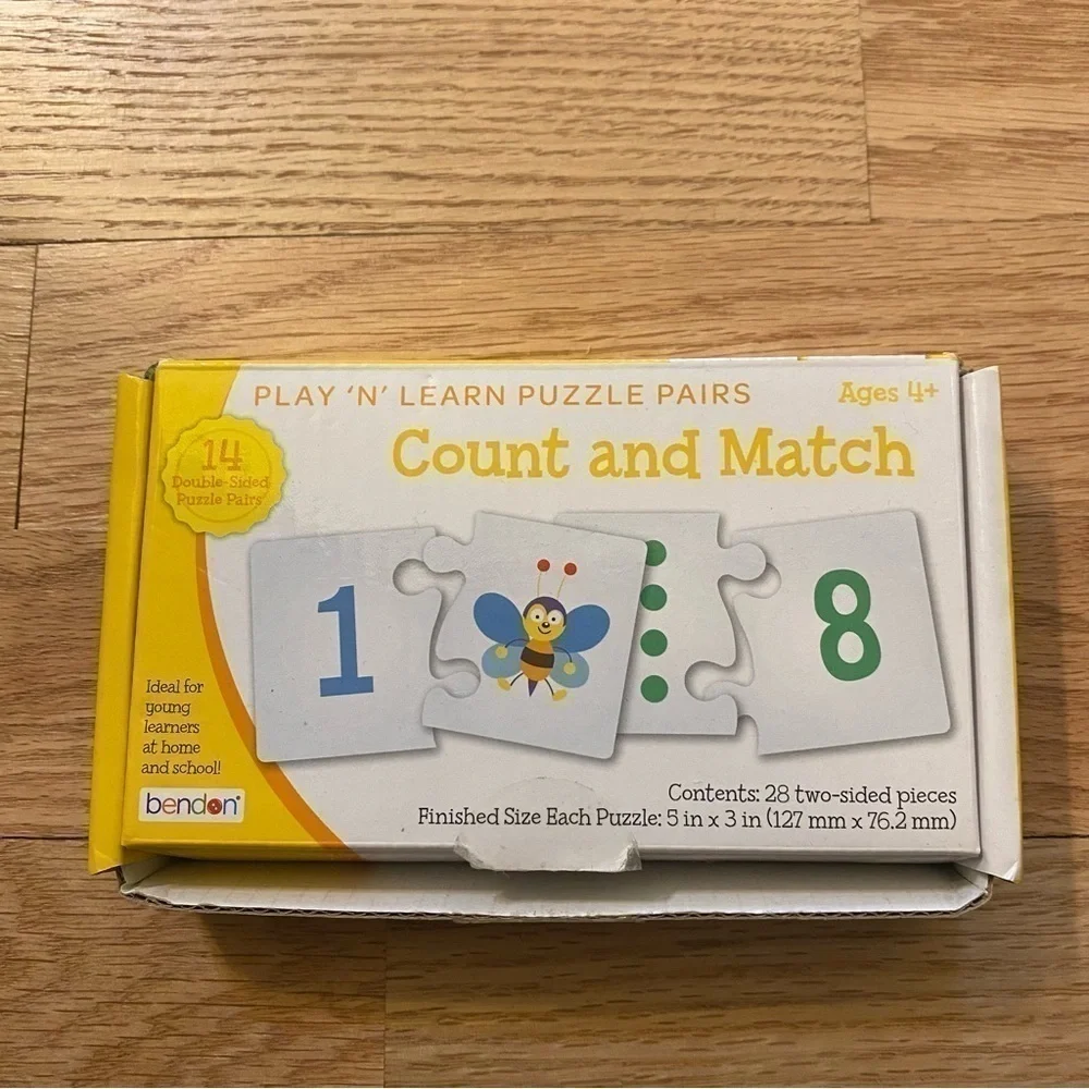 Number Counting Puzzle Play N’ Learn Count and Match